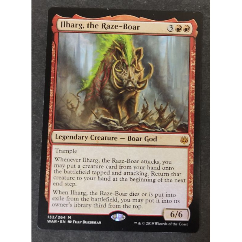 Magic The Gathering : Ilharg, The Raze-Boar Mythic-Rare War Of The ...