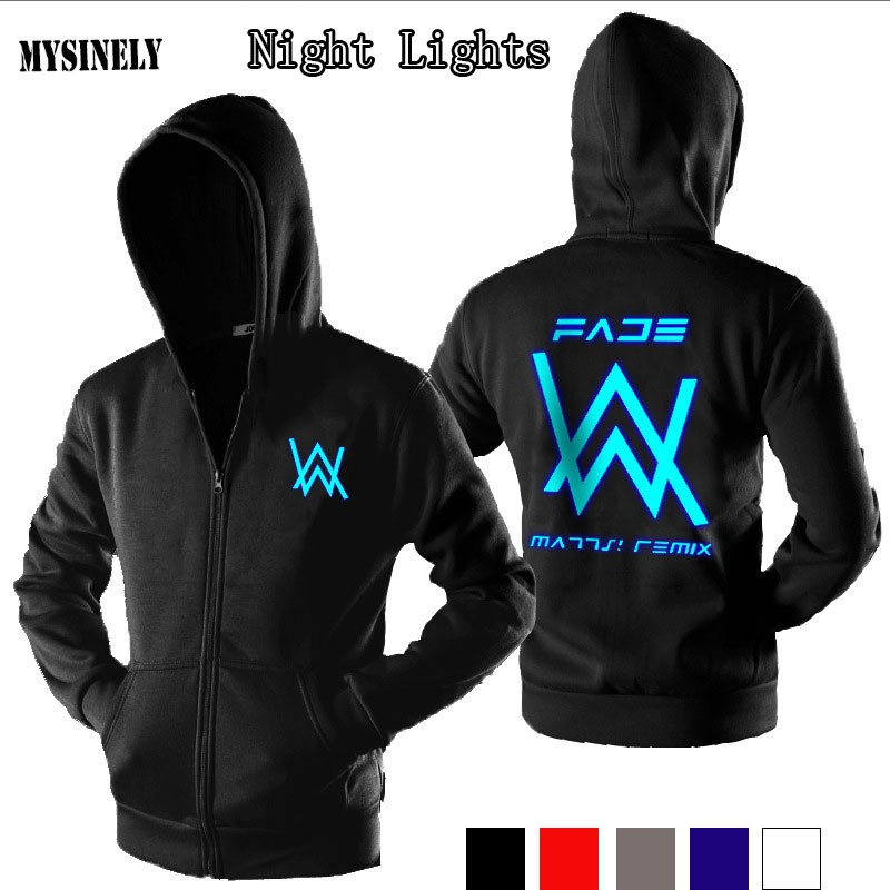 Ready Stock DJ Alan Walker Hoodie Zipper Jacket Men s Noctilucent Outerwear Shopee Malaysia