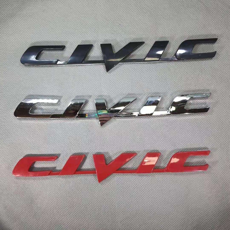 CIVIC logo stocker Honda Civic FD Car Rear Emblem Logo sticker ' Civic ...
