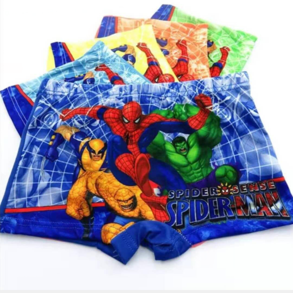 BOYS Kids 4 PACK Spiderman Hulk Paw Patrol Underwear Cartoon Boxer ...