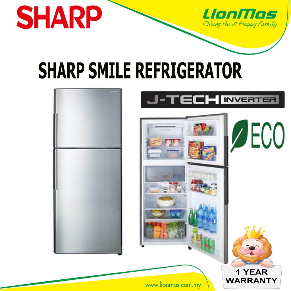 Sharp J-Tech Inverter Technology Refrigerator (360 L) SJ366MSS | Shopee ...