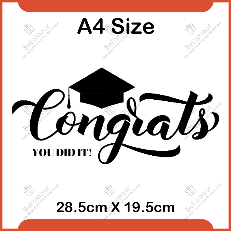 18-36 inch DIY Congrats Grad / Grand Opening / Congratulations BOBO ...