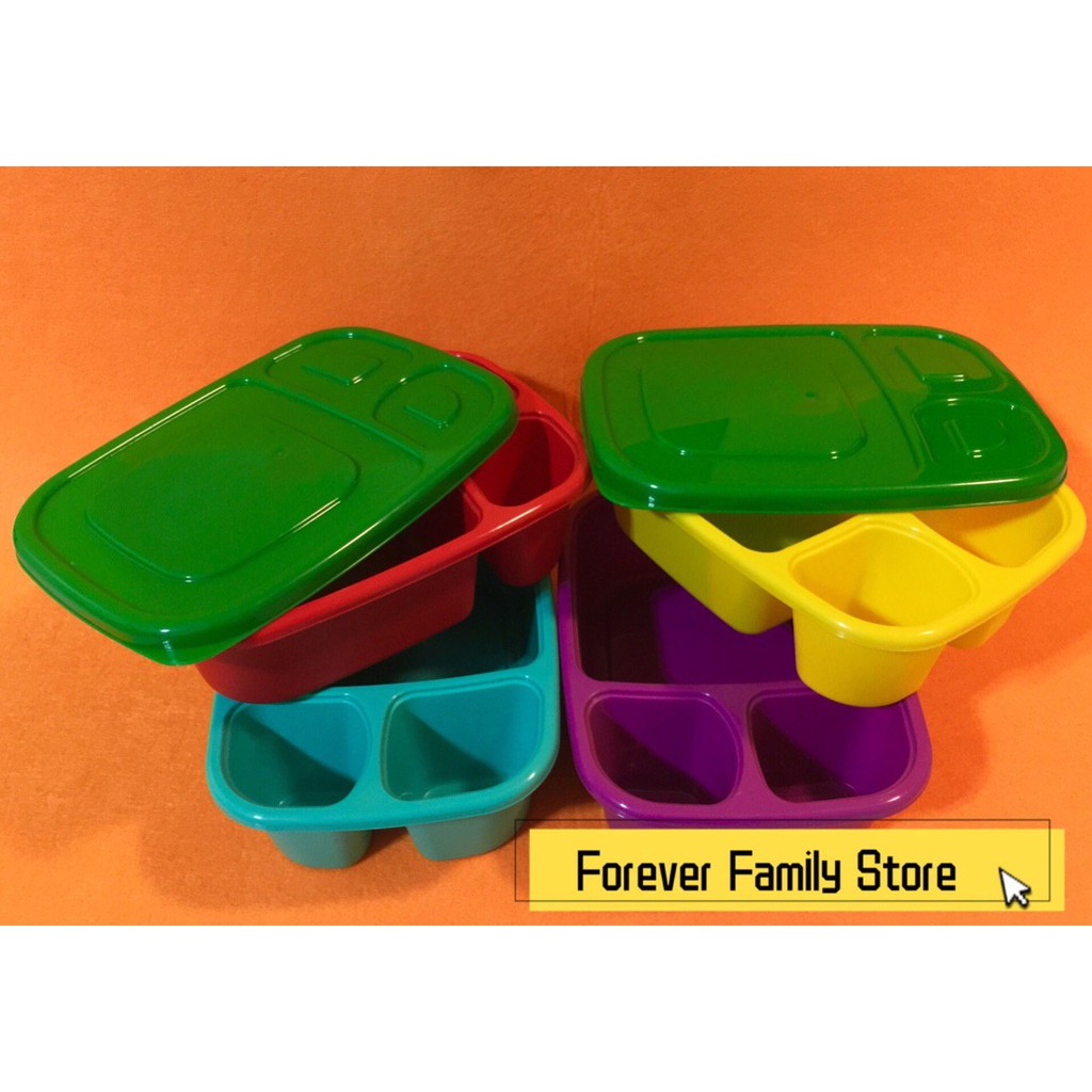 😍 Limited Unit 1 set 4 Colours Milo 3 Compartments Lunch Box Classic ...