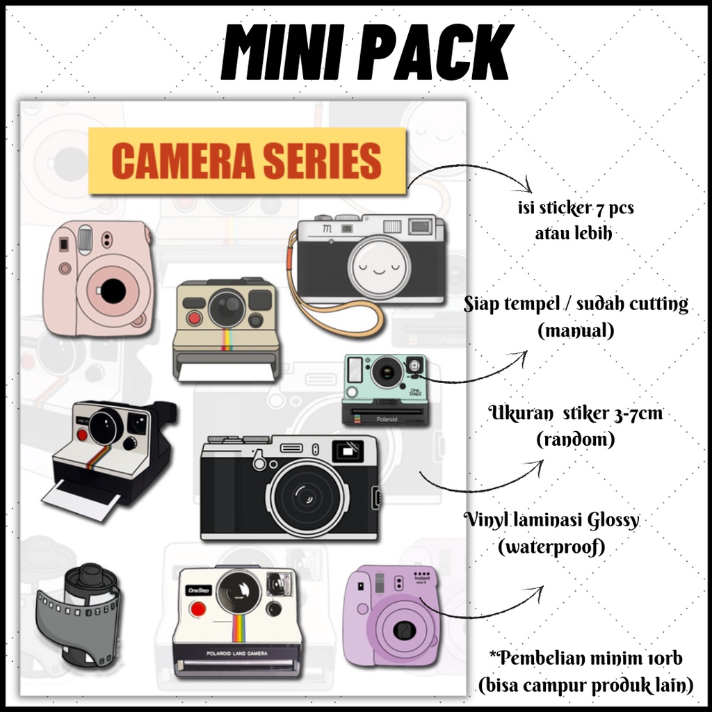 [MINI Pack] STICKER CAMERA SERIES | Aesthetic KAWAII Stickers | Tumblr ...