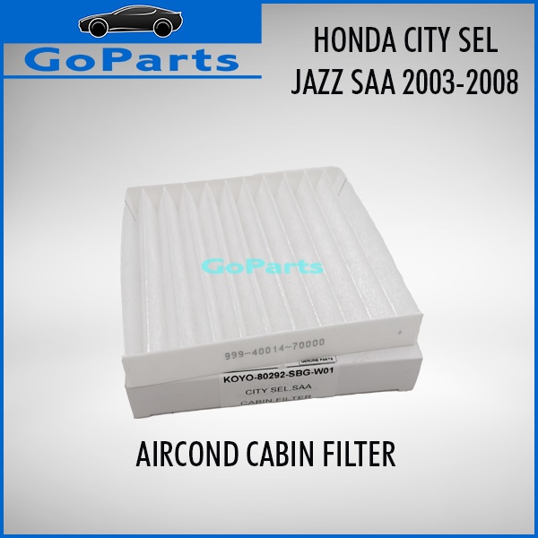 HONDA CITY SEL JAZZ SAA 2003-2008 AIRCOND CABIN FILTER 80292-SBG-W01 ...
