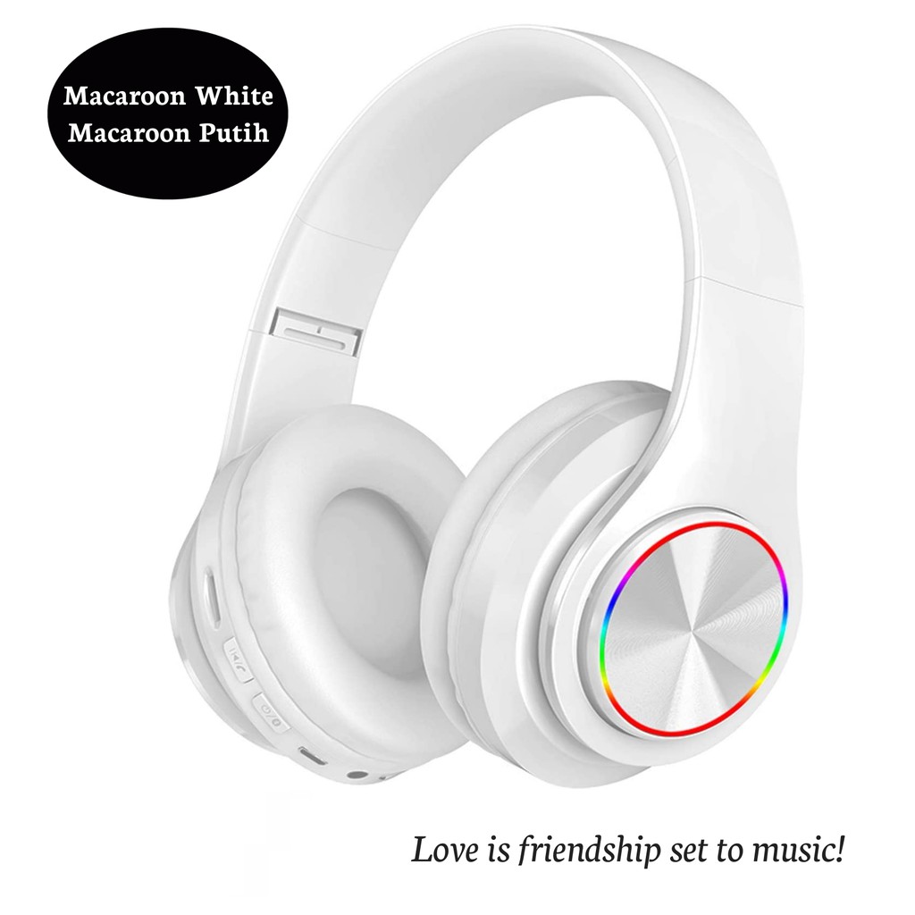 B39 Wireless Headset Bluetooth 5.0 Colorful LED Bass Stereo Wireless ...