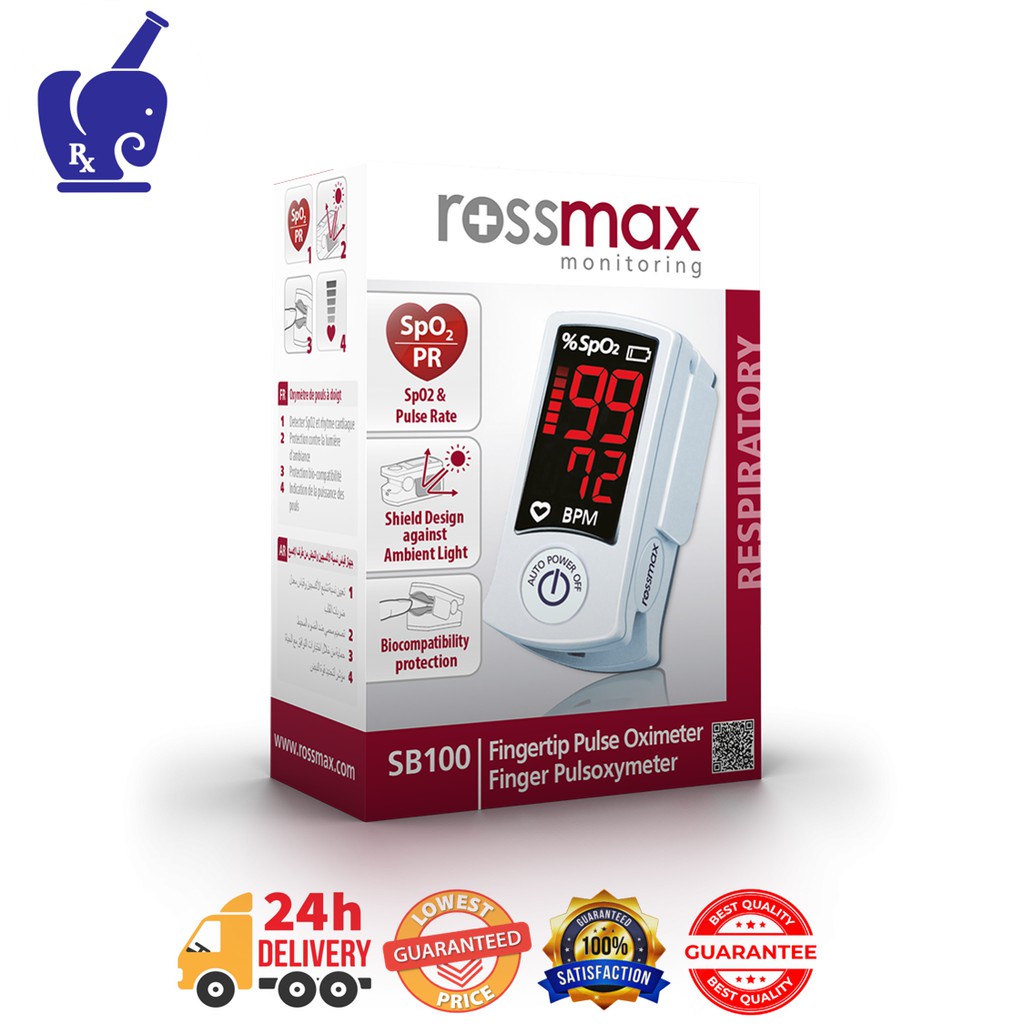 ¤ ROSSMAX SB 100 / SB200 / SB 210 ACT FINGERTIP PULSE OXIMETER WITH