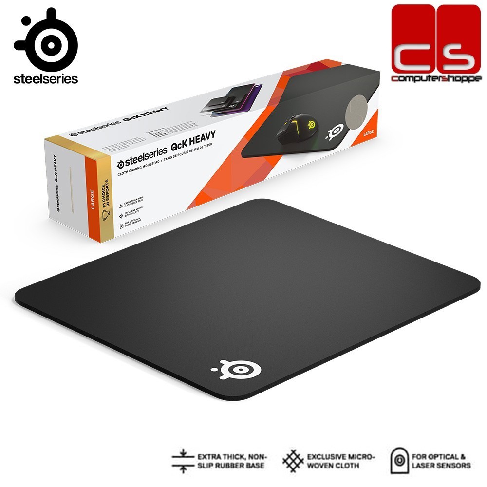 SteelSeries QcK Heavy - Cloth Gaming Mouse Pad - extra thick non-slip  rubber pad - exclusive microfiber surface - size M