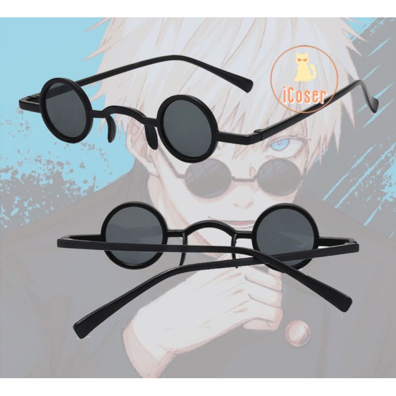 Anime Jujutsu Kaisen Gojo Satoru Lookalike Sunglasses Black Round ...