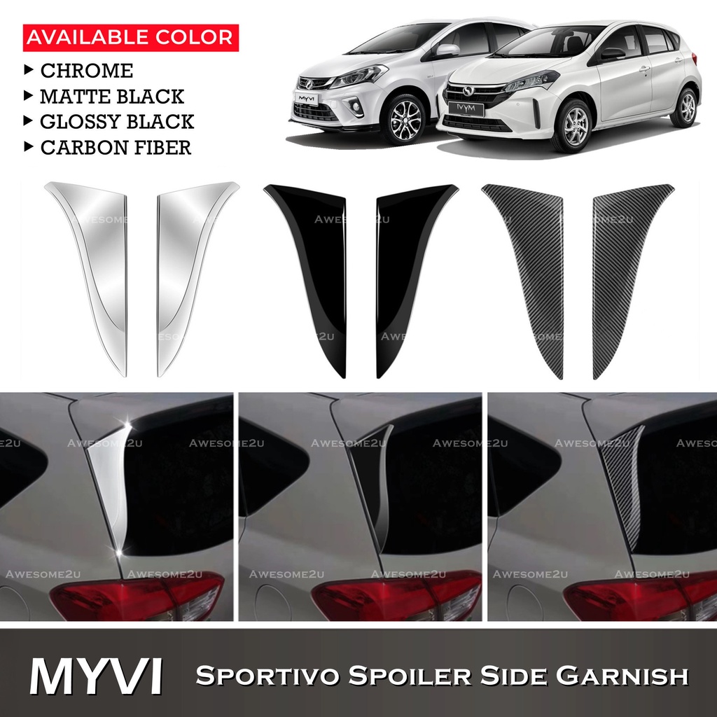 Awesome2u Perodua Myvi 2018-2024 Rear Spoiler Side Garnish Sportivo ...