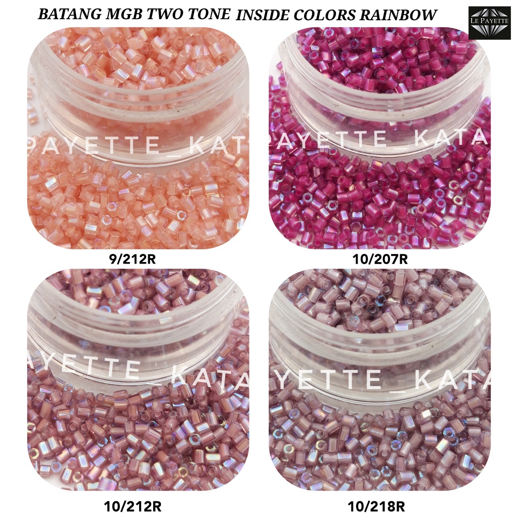 Mgb Two Tone Bar Sequins Inside Colors Rainbow 11/OC - (9/212R-10/218R ...