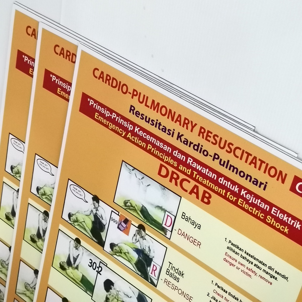 CPR (400 x 600mm)/ CARDIO PULMONARY RESUSCITATION / RESUSITASI KARDIO ...