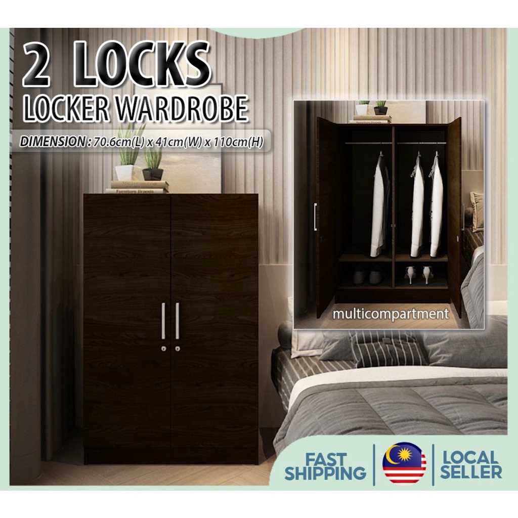 Hostel Wardrobe with 2 Locks (Follow Labour Law) Small Room Wardrobe