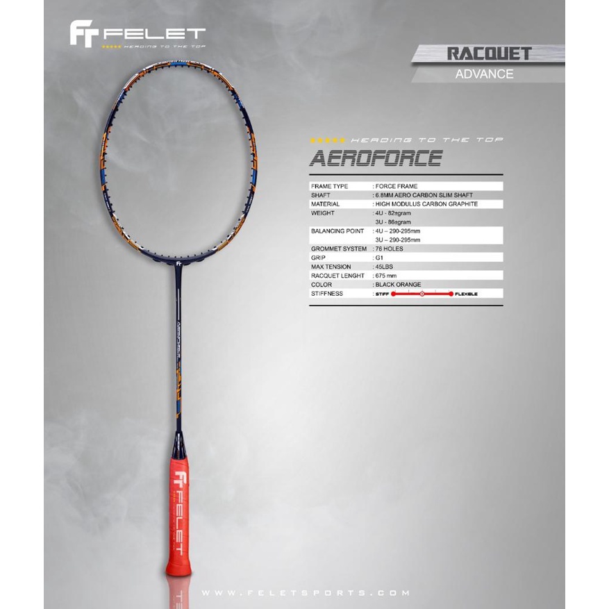 FELET Aero Force Badminton Racket Special 100 Original by FLEET