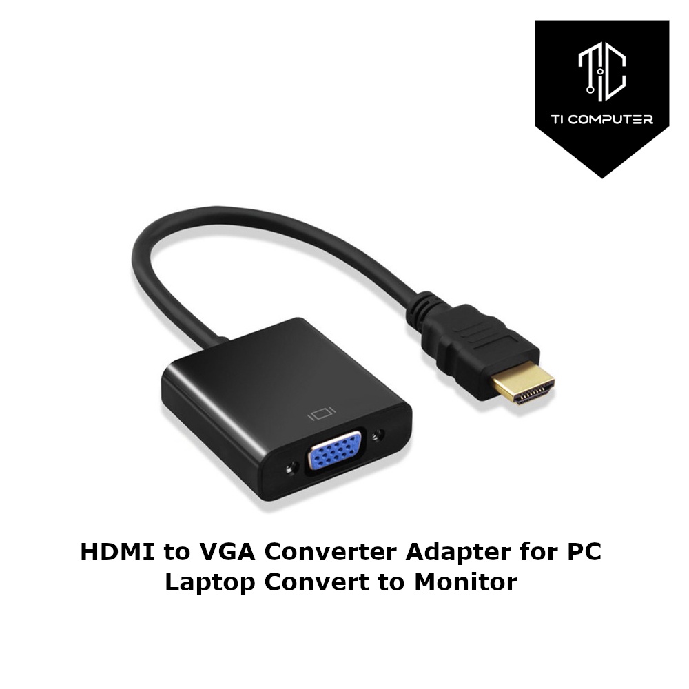 HDMI to VGA Converter Adapter for PC Laptop Convert to Monitor Shopee