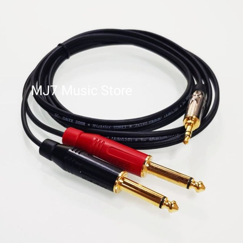 Sommer Onyx 3.5mm TRS stereo to dual 6.35mm quarter inch mono jack cable with Amphenol gold plated plugs Shopee Malaysia