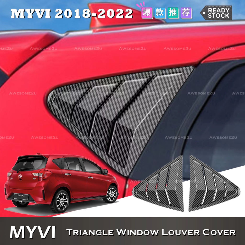 Awesome2u Perodua Myvi 20182022 Carbon Fiber Rear Side Window Louver
