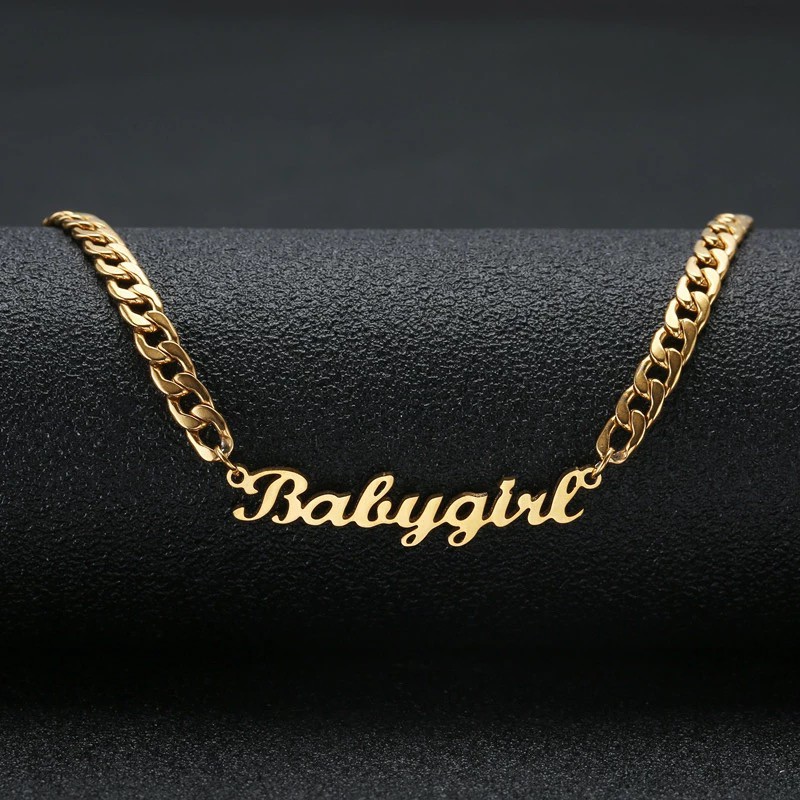 Gold Name Necklace For Baby Girl Personalized Custom Name Necklace
