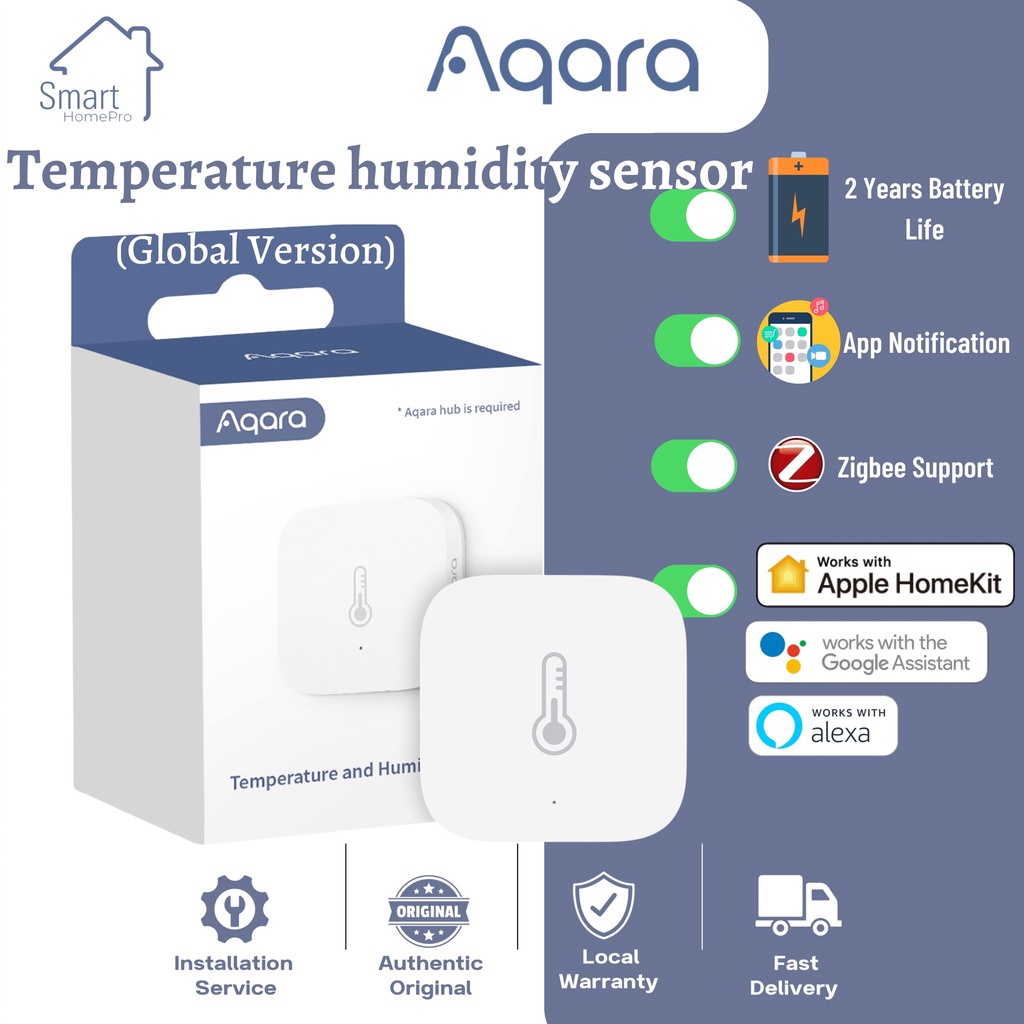 Aqara Smart Temperature Humidity Sensor Global Version works with Apple