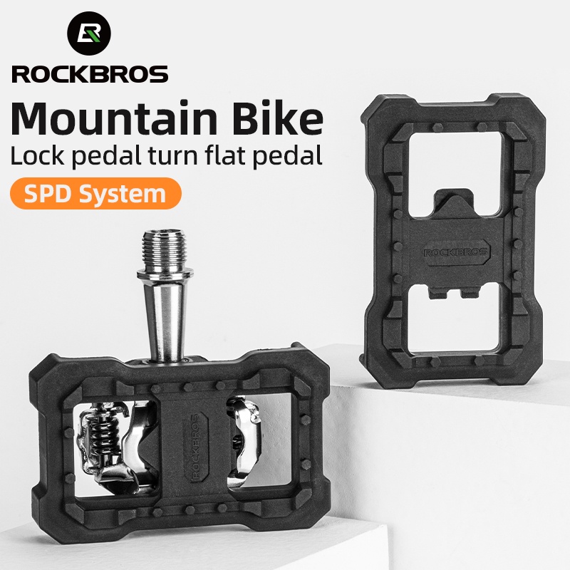 ROCKBROS MTB Bike Flat Adapter SPD Converter Pedal | Shopee Malaysia