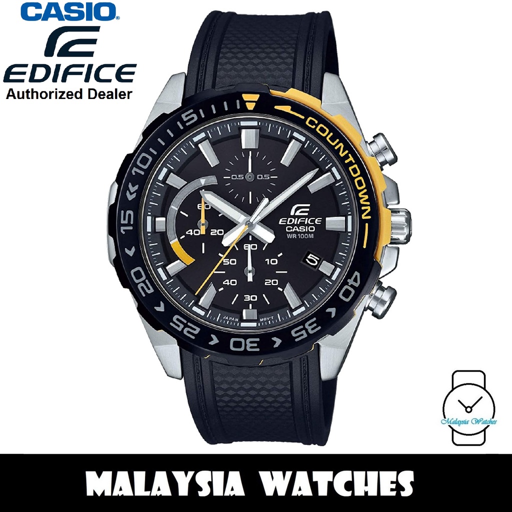 OFFICIAL WARRANTY Casio Edifice EFR 566PB 1A Quartz Chronograph Black Dial Black Resin Strap Men s Watch EFR556PB Shopee Malaysia