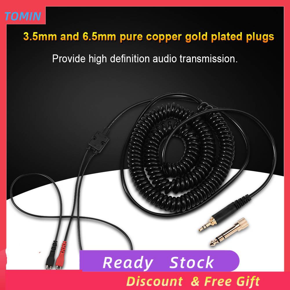 [READY STOCK] Coiled Headphone Cable with 3.5MM and 6.5MM Plug