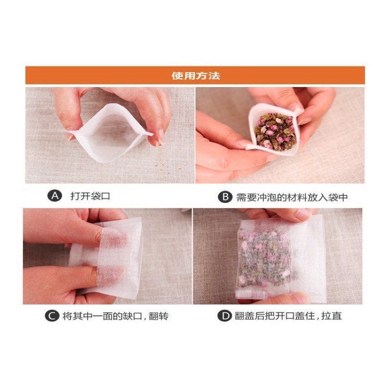 🌟 HHC Filter Tea bag Corn fiber (100pcs）一次性茶包/茶袋 ready stock | Shopee ...
