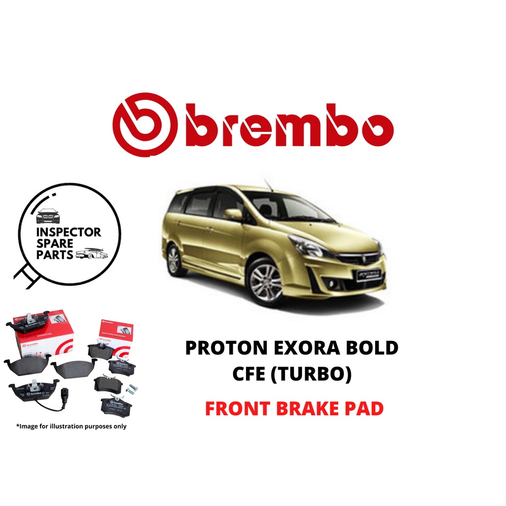 Original Brembo Proton Exora Bold Turbo Cfe Front Brake Pad P