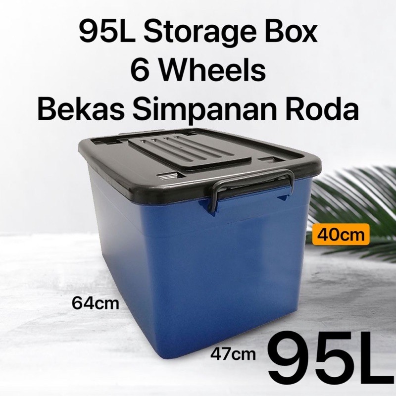CSK 95L Storage Box With Wheel SB026 / Bekas Simpanan Roda ...