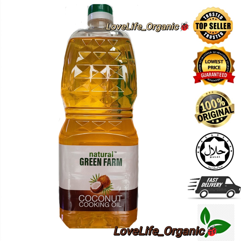 NATURAL GREEN FARM Coconut Cooking Oil 2L (Halal) Exp8/2024 Shopee Malaysia