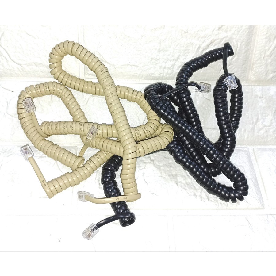 Spiral Telephone Cable / Long Spiral Telephone Handle Cable | Shopee ...