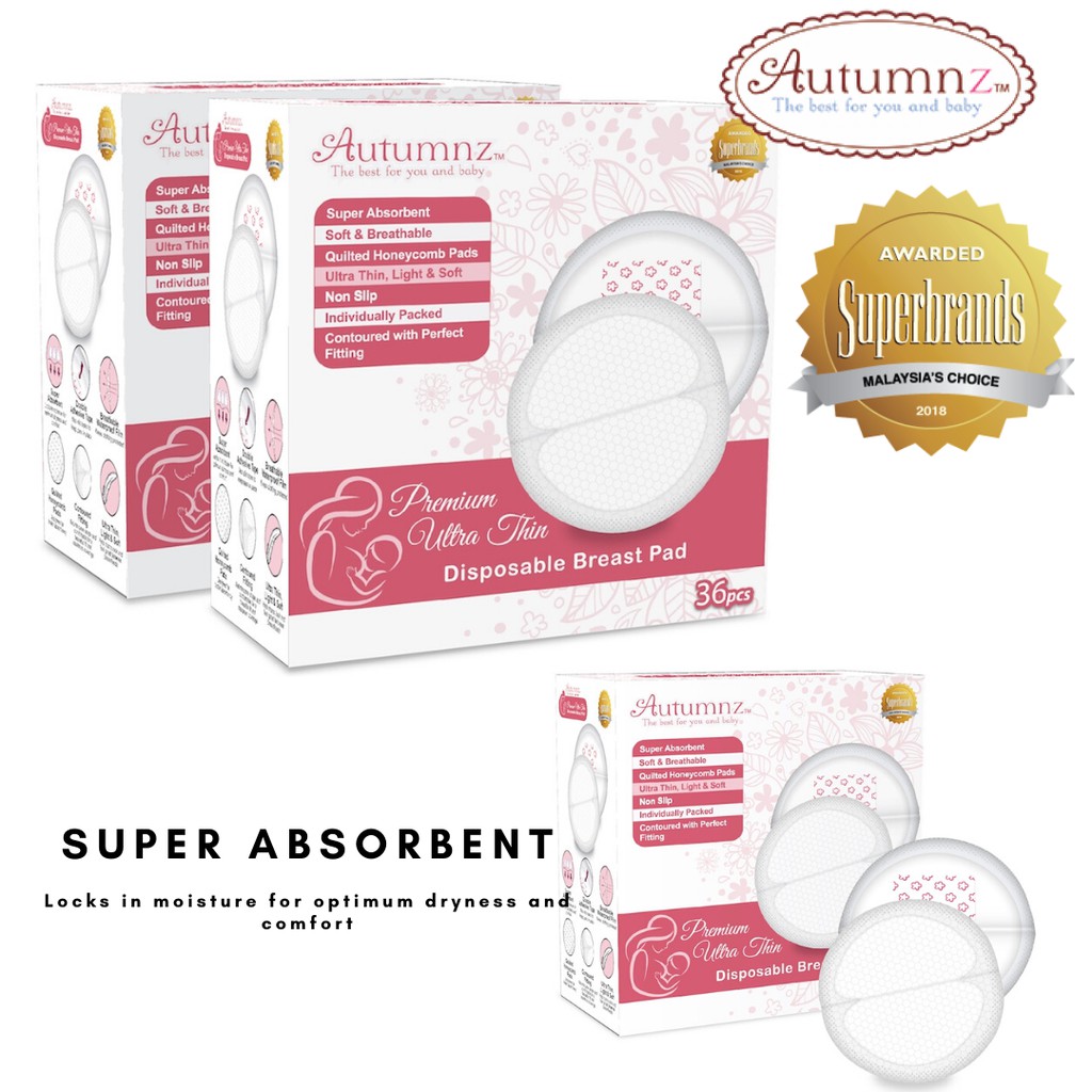 Autumnz Premium Ultra Thin Disposable Breastpads (36 pcs) Breast Pad  Breastpad