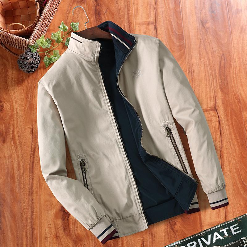 Fujima Double-Sided Middle-Aged Men S Jacket Spring And Autumn Stand-Up ...