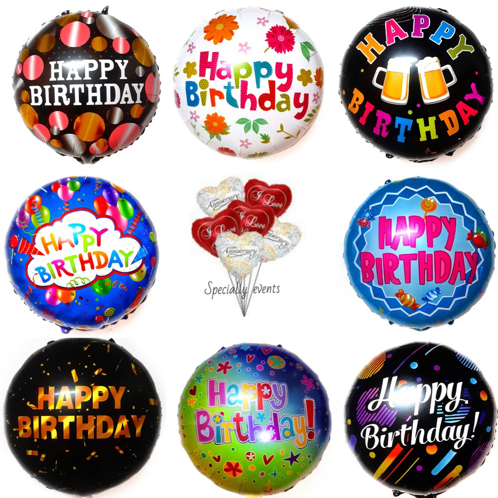18 Inch Happy Birthday Foil Balloon | Shopee Malaysia