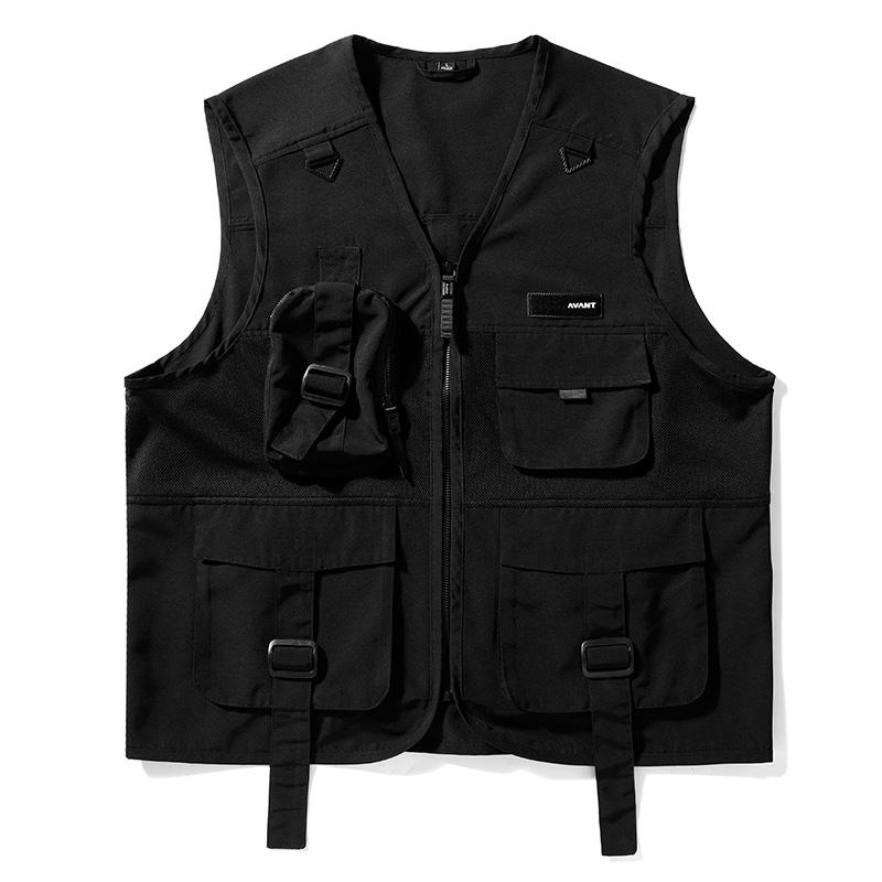 new men's vest vest loose standup collar vest outdoor Shopee Malaysia