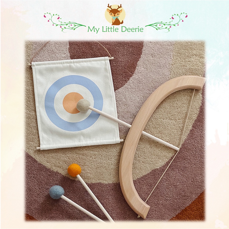 Wooden Bow and Arrow Set Kids Play Set Children Toy Room Decor Photo ...