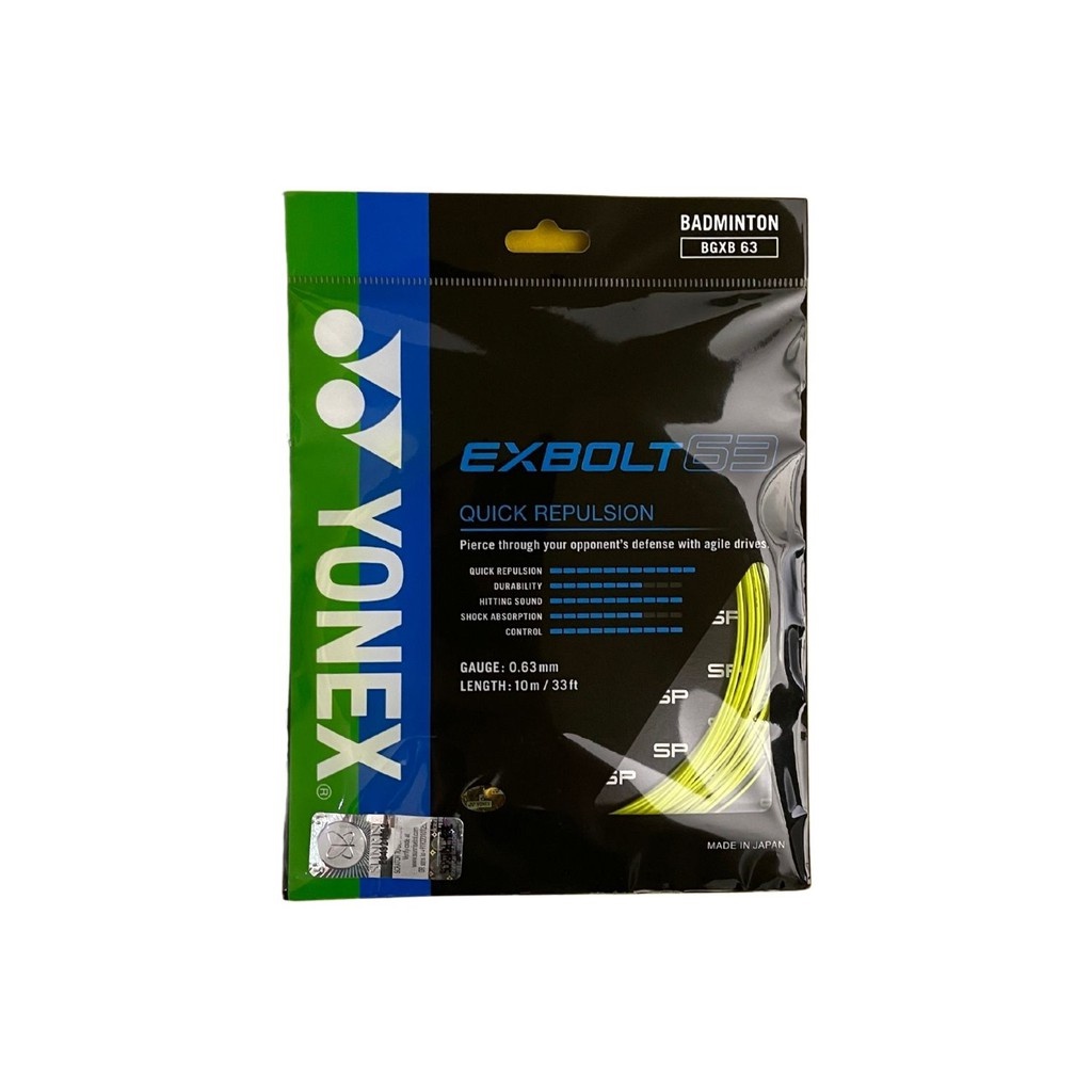 Yonex Exbolt 63 Badminton String [100% Original from Sunrise] - Made in ...