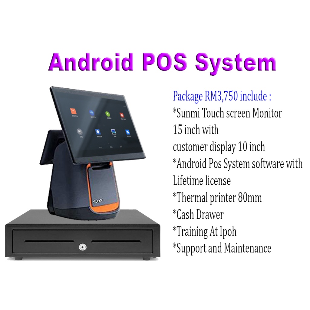 Sunmi Android POS System Point of Sales Package 3 | Shopee Malaysia