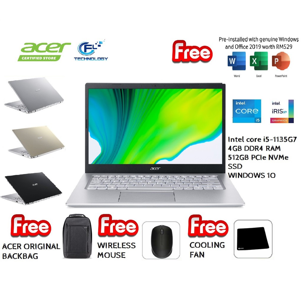 Acer Aspire 5 A514-54-(50A4) / (527V) / (51LC) / Intel® Core i5-1135G7 ...