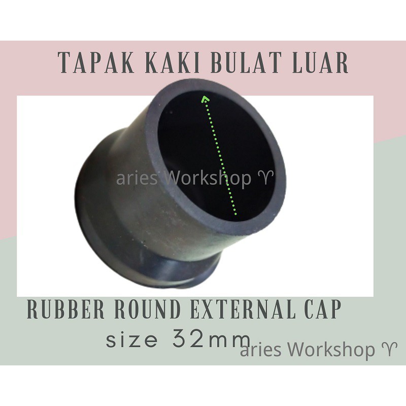Round External Rubber Cap GETAH HITAM BULAT LUAR UNTUK TAPAK KAKI MEJA ...