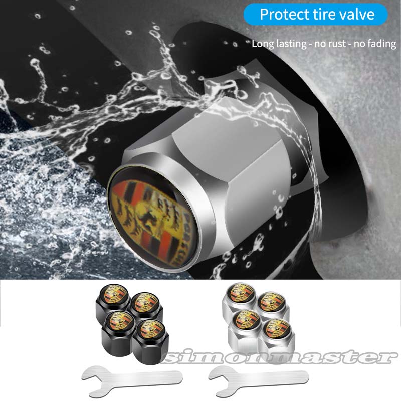 4pcs/set Metal Antirust Car Wheel Tyre Tire Valve Stem Caps Cover With