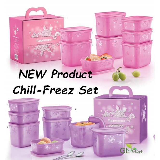 TUPPERWARE CHILL FREEZ MEDIUM SET (4 x 1.0L, 4 x 2.5L) (FREEZERMATE