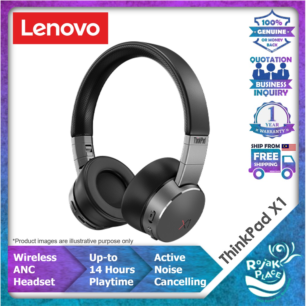 Lenovo ThinkPad X1 Active Noise Cancellation Headphones Wireless ...