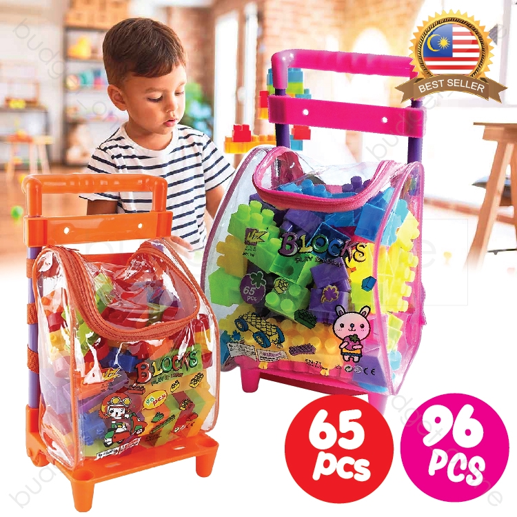 3+ Years Play & Learn Trolley Building Blocks Develop Imagination ...