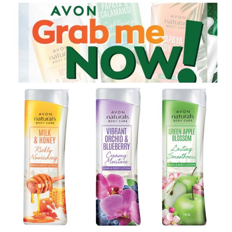 Naturals Hand And Body Lotions 200ml Avon Ready Stock [postage In 24