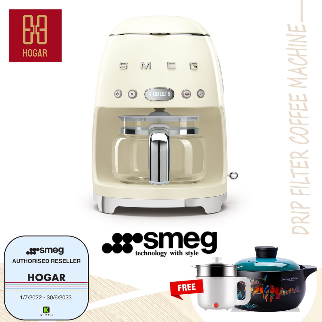 Smeg Drip Filter Coffee Machine DCF02 Cream Filter Coffee Dripper