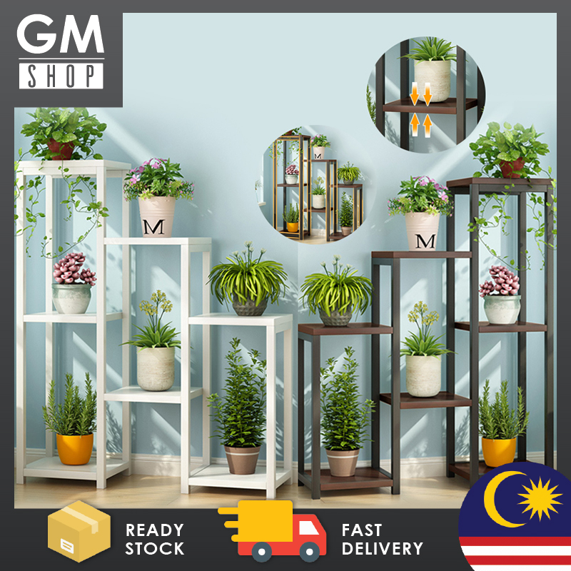 GMSHOP Multilayer Living Room Flower Shelf Rack Decoration Balcony ...