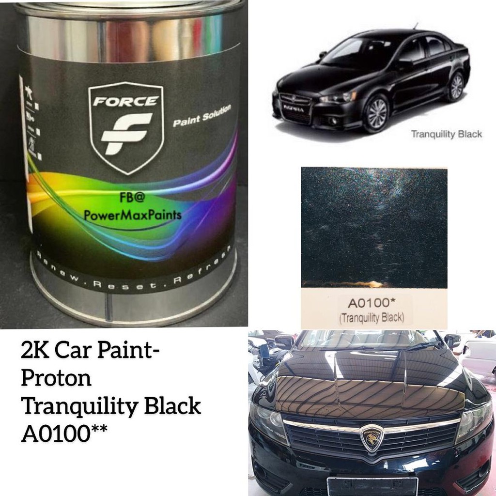 FORCE PROTON A0100 TRANQUILITY BLACK * 2K CAR PAINT | Shopee Malaysia