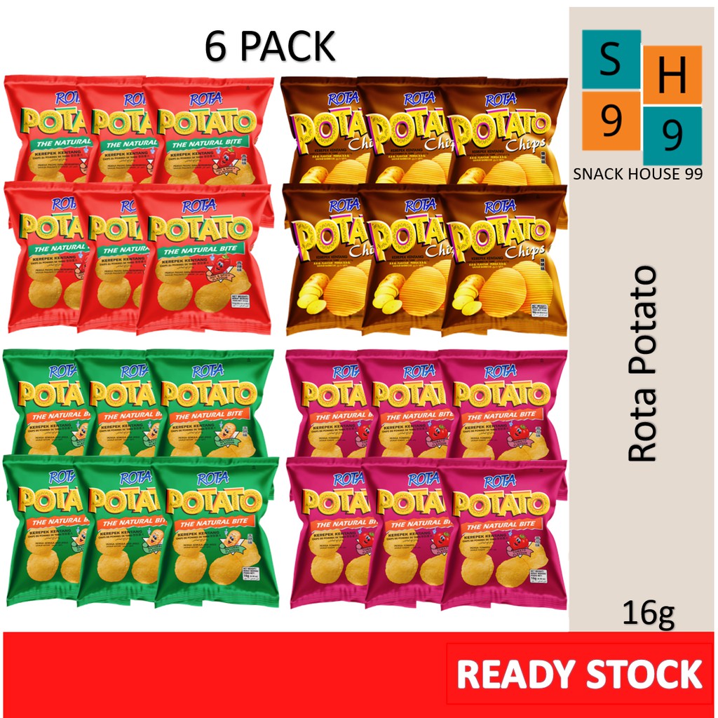 【16g X 6pack】Oriental Rota Potato Chips【BBQ / Hot&Spicy / Original ...