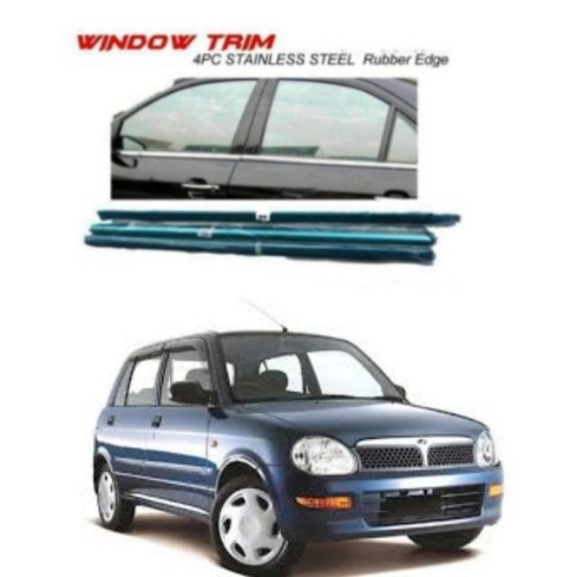 Perodua KELISA Window Trim Chrome Lining / Door Belt Moulding (4Pcs/Set